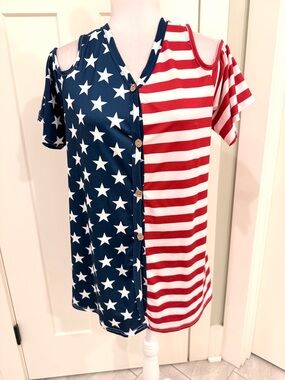 Spadehill Patriotic Top, Size M (runs large-see measurements)